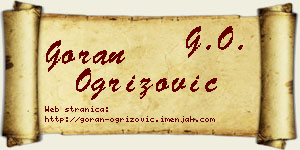 Goran Ogrizović vizit kartica